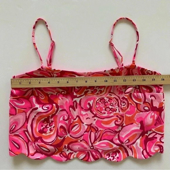 Lilly Pulitzer Ivy Crop Top Pink Pout Mango Salsa‎ Size 0 - Picture 5 of 8